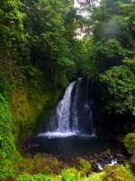 Waterfall on the slopes of the volcano