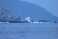 Surf breaking at Cabo Blanco